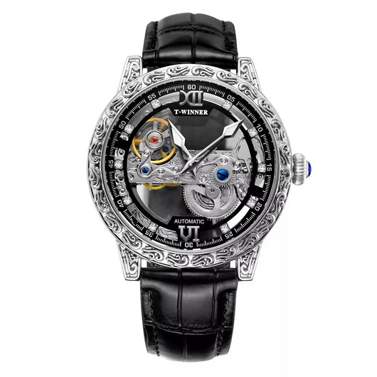 Reloj Mecánico Automático Vintage para Hombre con Grabado Artesanal - Image 8