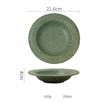 Plato Nórdico de Cerámica Artesanal Estilo Occidental - Image 13
