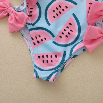 Traje de Baño Niña Estampado Sandía con Moño - Image 16