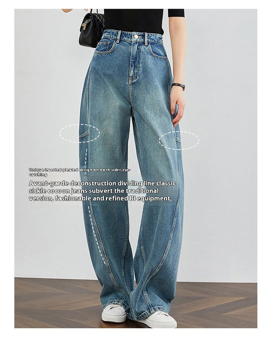 Pantalones Jeans Anchos Deconstructruidos - Estilo Casual Holgado Banana - Image 9