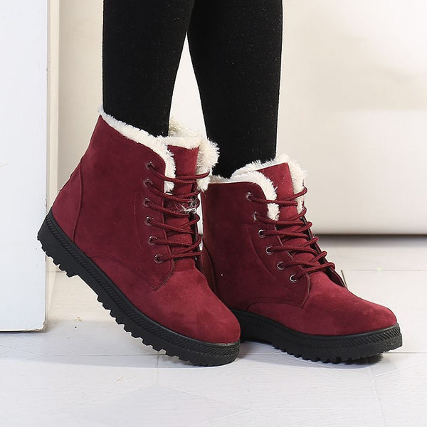 Botas de Invierno para Mujer con Forro Cálido de Felpa