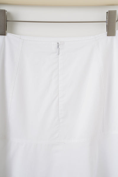 Falda Blanca de Cintura Alta con Detalles Combinados en Algodón - Image 14