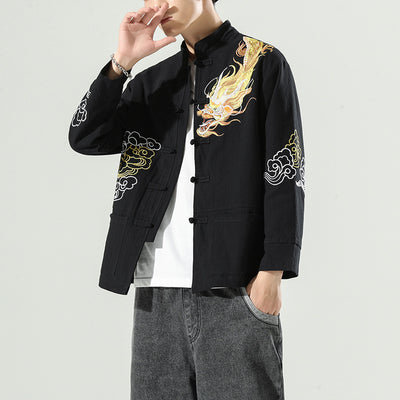 Chaqueta Casual para Hombre con Bordados en Mangas Largas - Image 11