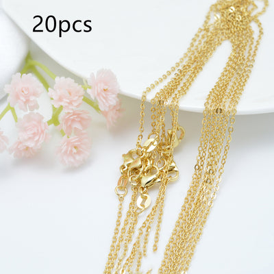 Cadena Eslabón O Plano Dorado - Acabado Cobre Chapado en Oro - Image 8