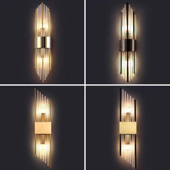 Lámpara de Cristal para Pared de TV - Iluminación Elegante para Sala de Estar