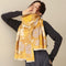 Chal Largo Cálido con Estampado de Girasoles para Cuello