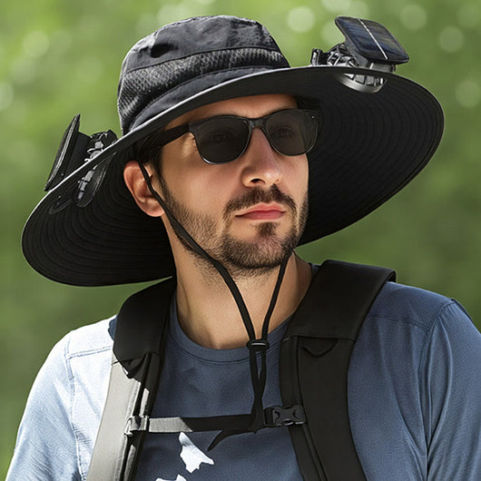 Gorra Pesquera con Ventilador Solar y Batería de Larga Duración - Image 3