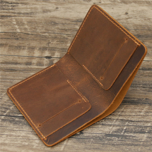 Billetera de Cuero Crazy Horse Estilo Retro Europeo Americano para Hombre - Image 12