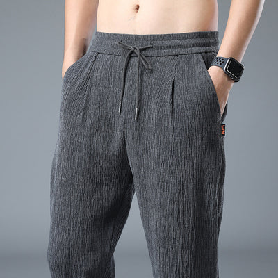 Pantalones Casuales Sueltos de Algodón y Lino Trend Ice Silk - Image 3
