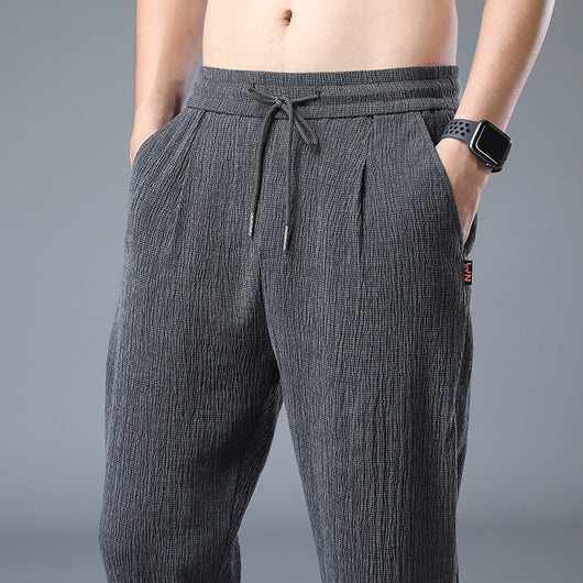 Pantalones Casuales Sueltos de Algodón y Lino Trend Ice Silk - Image 3