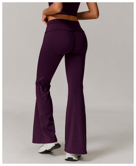 Pantalones Yoga Cintura Alta Plegables para Mujer - Image 21