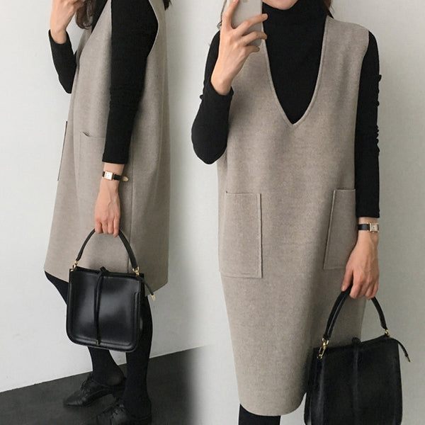 Conjunto de Dos Piezas: Chaleco y Falda para Mujer
