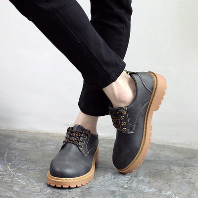 Botas Casuales Bajas de Trabajo - Zapatos Trendy Versátiles para Hombre