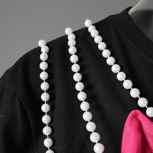 Blusa Suelta con Cadena de Perlas - Colección Nueva Exclusiva - Image 2