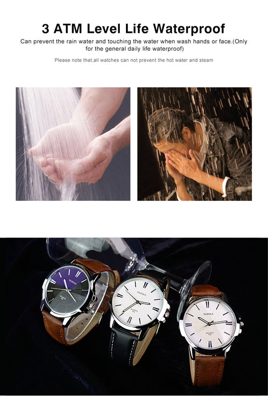 Reloj de Negocios para Hombre Resistente al Agua con Esfera Luminosa - Image 23