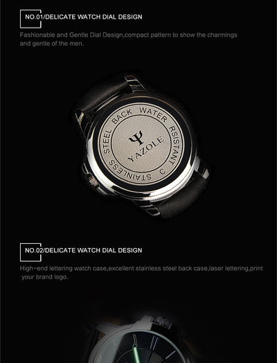 Reloj de Negocios para Hombre Resistente al Agua con Esfera Luminosa - Image 32
