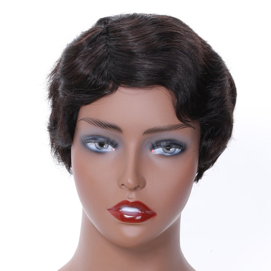 Peluca Corta de Cabello Natural Europeo y Americano para Mujer - Image 6