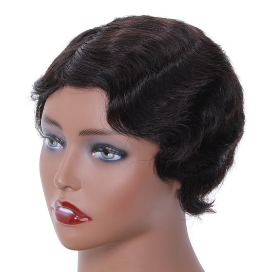Peluca Corta de Cabello Natural Europeo y Americano para Mujer - Image 7
