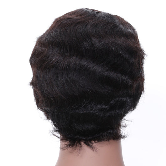 Peluca Corta de Cabello Natural Europeo y Americano para Mujer - Image 9