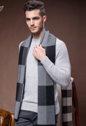 Bufanda de Lana Cuadros para Hombre - Invierno Cálido y Elegante - Image 5