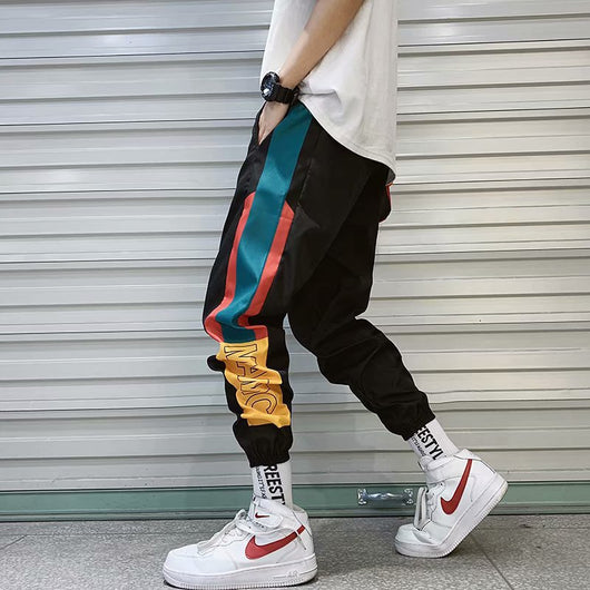 Pantalones Harem Colorblock Sueltos