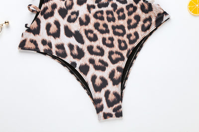 Traje de Baño Estampado Leopardo Manga Larga - Enterizo Moderno para Mujer - Image 4