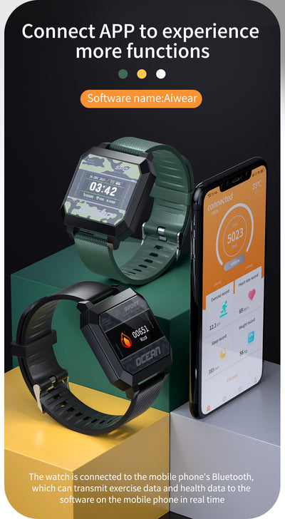 Reloj Inteligente Deportivo con Monitor de Frecuencia Cardíaca y Presión Arterial - Image 9