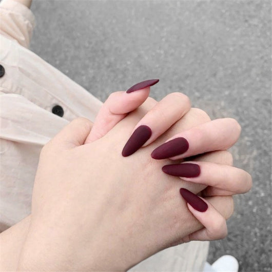 Uñas Postizas Trapecio Alargadas Pato Mandarín Oscuro - Image 20