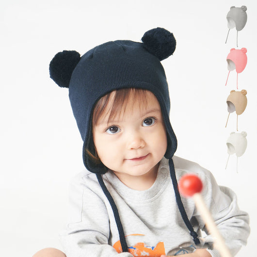 Gorro de Lana Tejido con Protección Auditiva para Niños