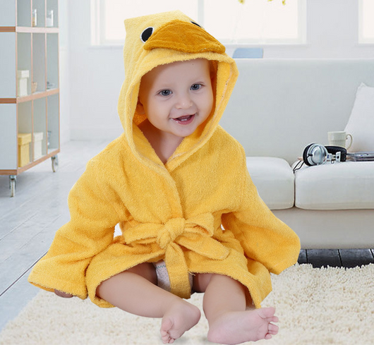 Bata de Baño Infantil con Capucha - Toalla Modelo Animales Lindos en Algodón - Image 32