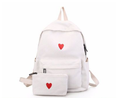 Mochila Escolar Estilo Coreano con Corazón Amarillo - Backpack Universitario para Laptop - Image 4