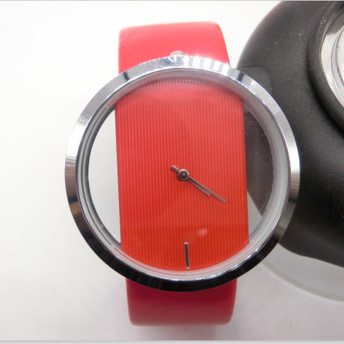 Reloj Retro Transparente de Diseño Minimalista