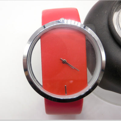 Reloj Retro Transparente de Diseño Minimalista