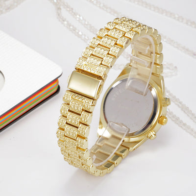 Reloj de Cuarzo Cristal para Mujer - Acero Inoxidable Lujo Geneva Sport - Image 5