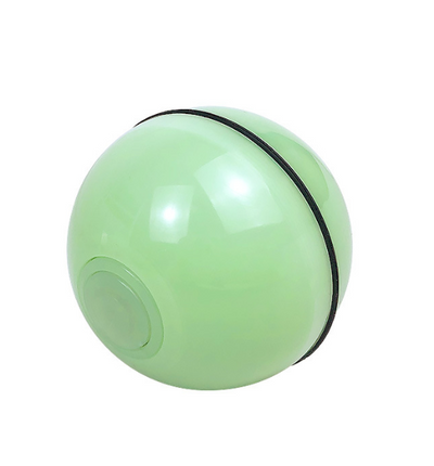 Blue LED Magic Ball pet toy for cats, packaged with batteries, measuring 6.4cm, on a white background. - Image 15
