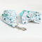 Collar y Correa para Perro Ajustable con Estampado de Hojas y Moño Personalizable