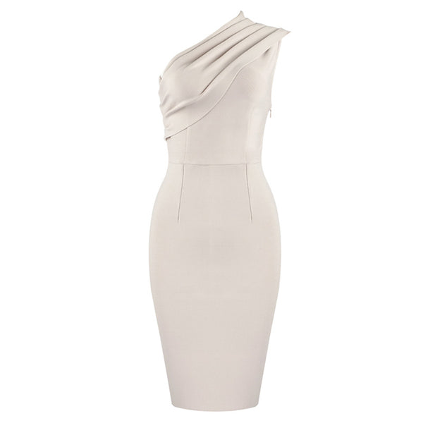 Vestido Elegante con Hombro Descubierto y Cintura Definida - Image 15