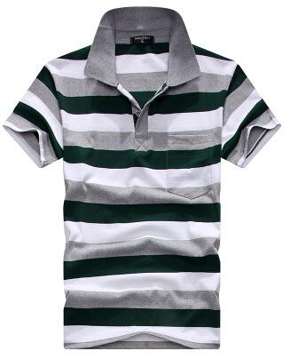 Camiseta Hombre Cuello Rayado Manga Corta con Bolsillo Real - Image 6