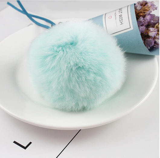 Llavero Pompón de Pelo de Conejo - Accesorio DIY Hecho a Mano - Image 4