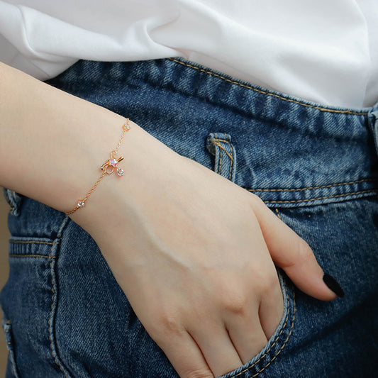 Pulsera de Moño con Circones Brillantes