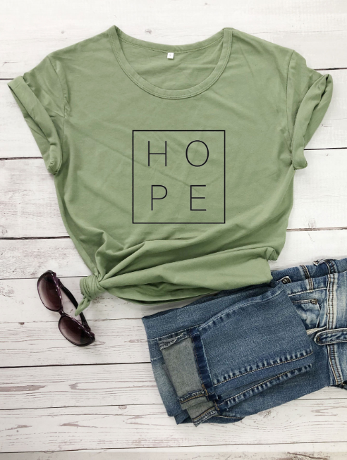 Playera Básica Hope de Algodón - Unisex, Cuello Redondo, Corte Relajado - Image 18