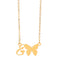 Butterfly pendant letter necklace E