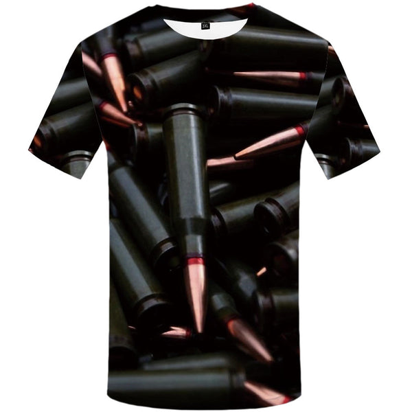 Playera Hombre Cuello Redondo con Patrón Geométrico 3D