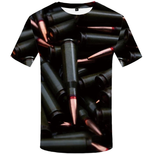 Playera Hombre Cuello Redondo con Patrón Geométrico 3D