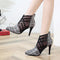 Tacones Stiletto de Punta Fina con Malla