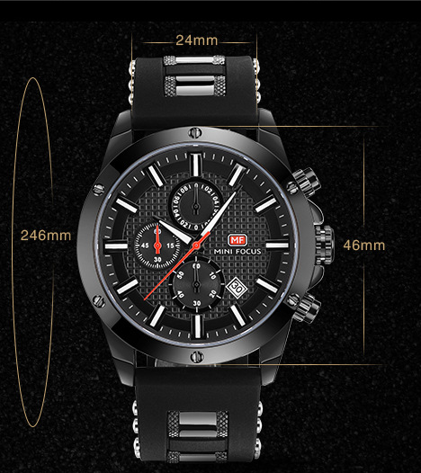 Reloj Deportivo de Negocios para Hombre con Cronógrafo de Tres Ojos - Image 7