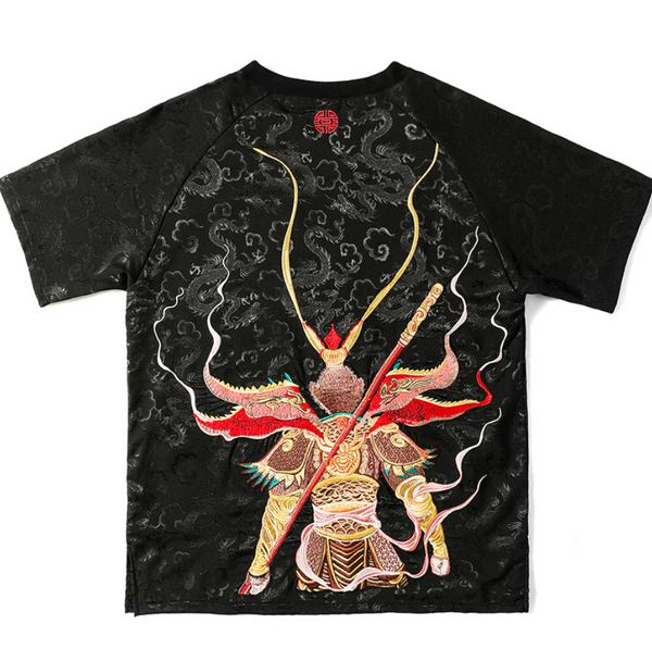Camiseta Retro Sun Wukong Bordada con Dragón - Image 6
