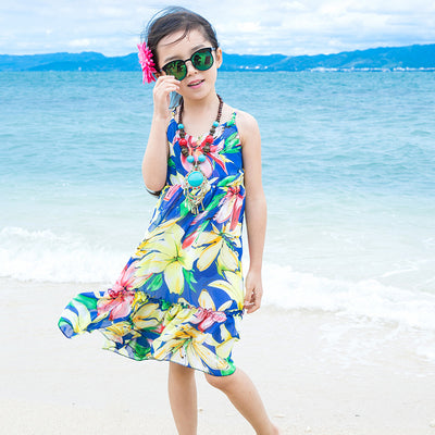 Vestido Playero de Gasa con Tirantes para Niña - Image 10