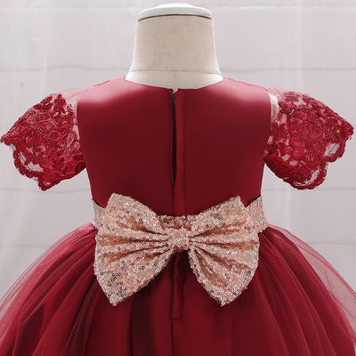 Vestido de Niña de un Año Dama de Honor Floral - Image 18