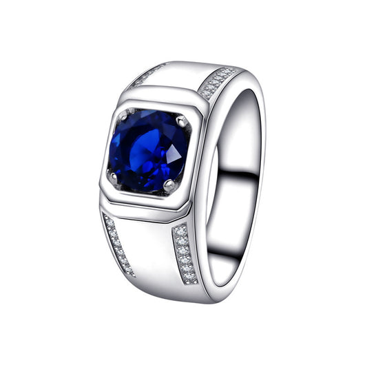 Anillo de Plata Esterlina 925 con Gema Azul - Elegancia Versátil para Mujer - Image 13